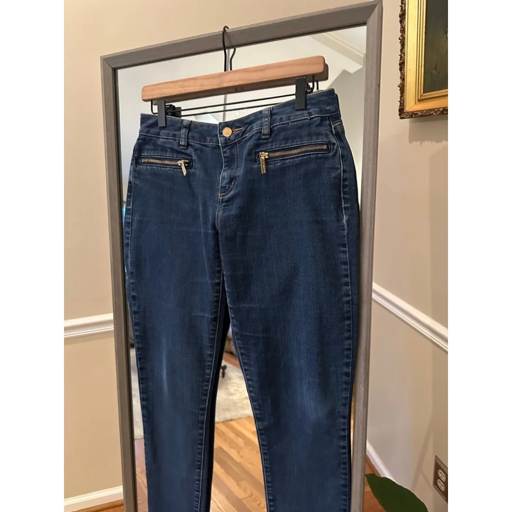 Michael Kors Skinny Jeans Womens Size 4 Dark Blue